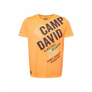 CAMP DAVID Tričko  oranžová / černá / zelená / bílá
