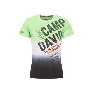 CAMP DAVID Tričko  zelená / noční modrá / bílá / oranžová