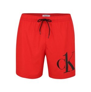 Calvin Klein Swimwear Plavecké šortky  černá / světle červená