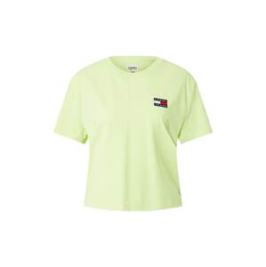 Tommy Jeans Tričko  světle zelená / námořnická modř / červená / bílá