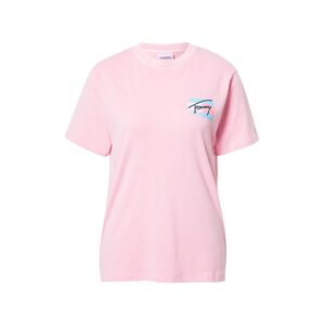 Tommy Jeans Tričko  světle růžová / světlemodrá / námořnická modř / bílá