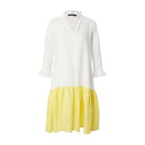 KAN Košilové šaty 'FRANGIPANI'  bílá / žlutá