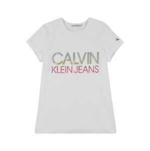 Calvin Klein Jeans Shirt  bílá / pink / stříbrná / hnědá / černá