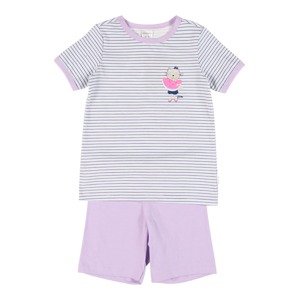 SCHIESSER Pyžamo  bílá / světle fialová / pink / námořnická modř / pastelově zelená