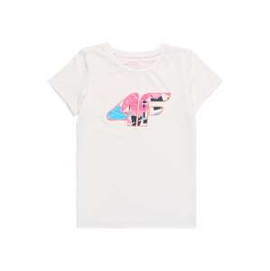 4F Funkční tričko  bílá / pink / aqua modrá / noční modrá