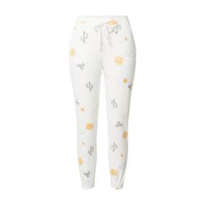 HOLLISTER Pyžamové kalhoty  přírodní bílá / tmavě žlutá / šedá / mátová
