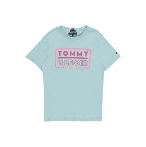 TOMMY HILFIGER Tričko  světlemodrá / pink / tmavě růžová / červená / bílá