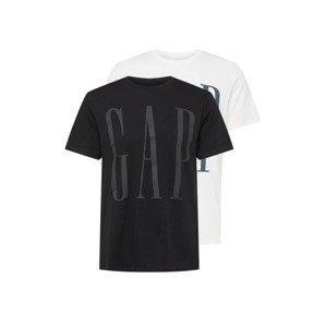 GAP T-Shirt  černá / bílá / tmavě šedá / chladná modrá