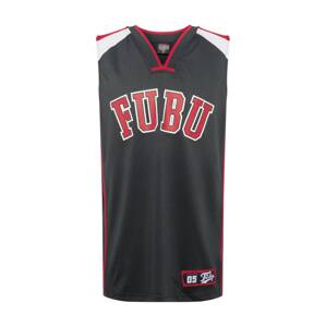 FUBU Tričko 'College'  černá / červená / bílá