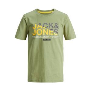 Jack & Jones Junior Tričko  nefritová / žlutá / tmavě modrá