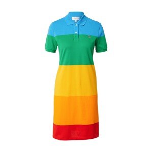 LACOSTE Šaty  světlemodrá / zelená / žlutá / oranžová / červená