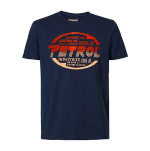 Petrol Industries Tričko  červená / starobéžová / námořnická modř
