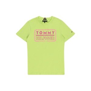 TOMMY HILFIGER Tričko  citronová / pink / bílá / červená