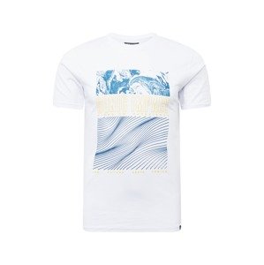 SHINE ORIGINAL Tričko 'Surf'  bílá / nebeská modř / žlutá