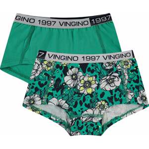 VINGINO Spodní prádlo 'Sanne'  smaragdová / stříbrně šedá / černá / rákos / zelená