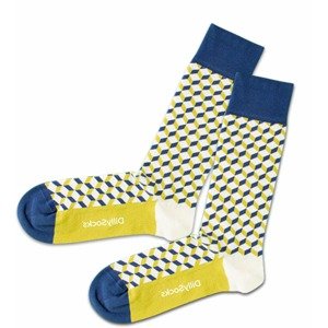 DillySocks Ponožky  bílá / modrá / žlutá