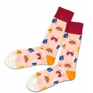 DillySocks Ponožky 'Pinky Kitten'  mix barev / světle růžová