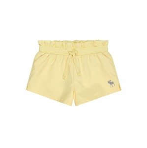 Abercrombie & Fitch Kalhoty  světle žlutá / šedá