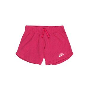 Nike Sportswear Kalhoty  malinová / bílá / růžová