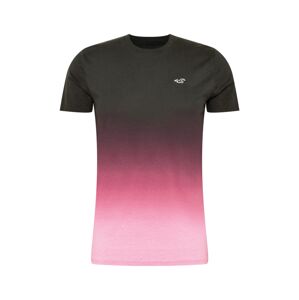 HOLLISTER Tričko  černá / pink