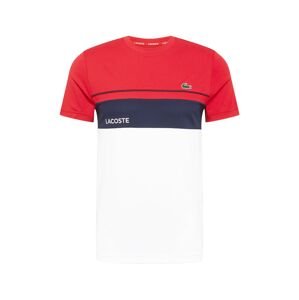 Lacoste Sport Funkční tričko  bílá / červená / tmavě modrá