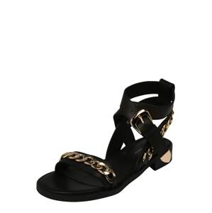 Sofie Schnoor Páskové sandály 'Andrea'  černá / zlatá