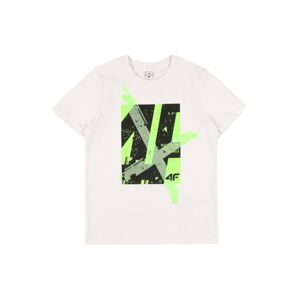 4F Funkční tričko  bílá / černá / zelená / světle šedá