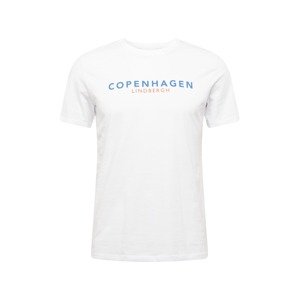 Lindbergh Tričko 'Copenhagen'  bílá / nebeská modř / oranžová