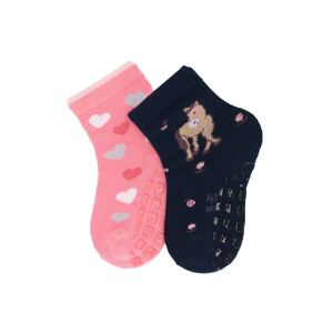 STERNTALER Ponožky  tmavě modrá / mix barev / pink