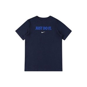 NIKE Funkční tričko  modrá / námořnická modř / bílá