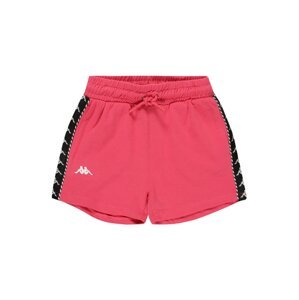 KAPPA Sportovní kalhoty  pink / černá / bílá