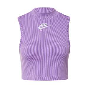 Nike Sportswear Top světle fialová / bílá