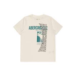 Abercrombie & Fitch Tričko  smaragdová / černá / bílá