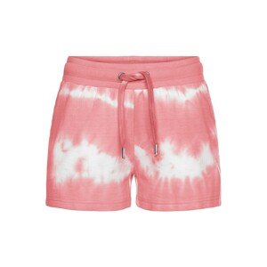 BUFFALO Kalhoty  pink / bílá