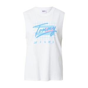 Tommy Jeans Top nebeská modř / světlemodrá / růžová / bílá