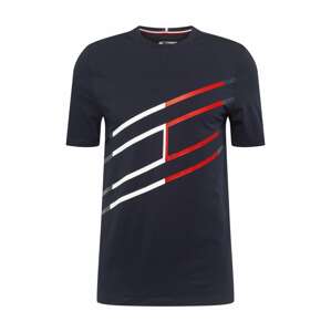 Tommy Sport Funkční tričko  noční modrá / bílá / červená