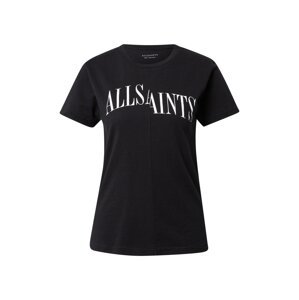 AllSaints Tričko  černá / bílá