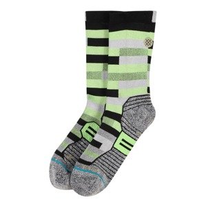 Stance Sportovní ponožky 'SLATS'  světle zelená / šedý melír / černá
