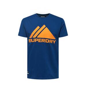 Superdry Tričko  námořnická modř / oranžová