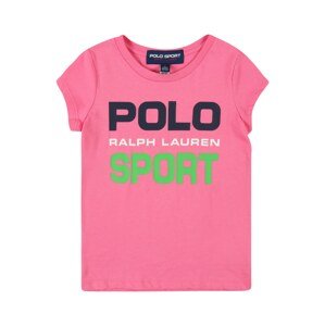 Polo Ralph Lauren Tričko zelená / světle růžová / černá / bílá
