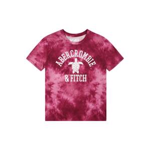 Abercrombie & Fitch Tričko  světle růžová / bílá / bobule