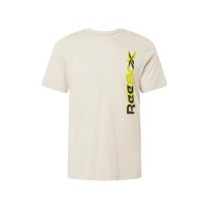 Reebok Sport Funkční tričko béžová / rákos / černá