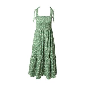 Lollys Laundry Letní šaty 'Minna'  zelená / bílá / khaki