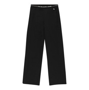 Calvin Klein Jeans Kalhoty 'Intarsia' černá / bílá