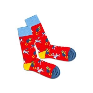 DillySocks Ponožky 'Baboon Fire'  mix barev / červená / chladná modrá / světlemodrá / žlutá