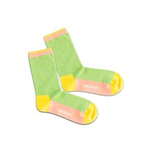 DillySocks Ponožky 'Salad Square' žlutá / světle zelená / oranžová / růžová