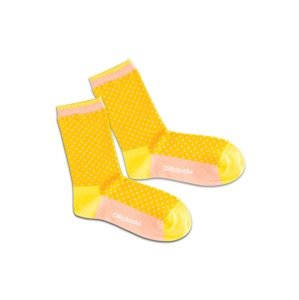 DillySocks Ponožky 'Sunshine Dots'  žlutá / oranžová / světle růžová