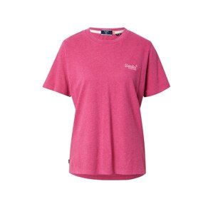 Superdry Tričko  růžový melír / růžová