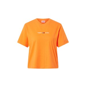 Tommy Jeans Tričko  oranžová / bílá / námořnická modř / červená