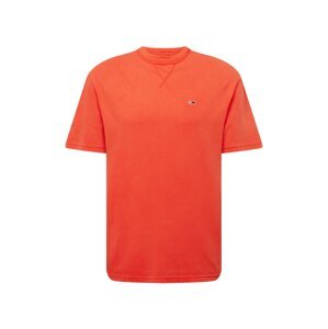 Tommy Jeans Tričko  oranžově červená / bílá / námořnická modř / červená